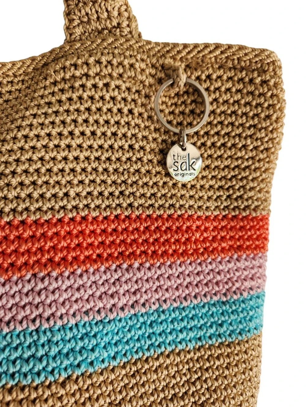 The Sak Crafted Classics Carryall Crocheted Tote Bag Handbag Purse